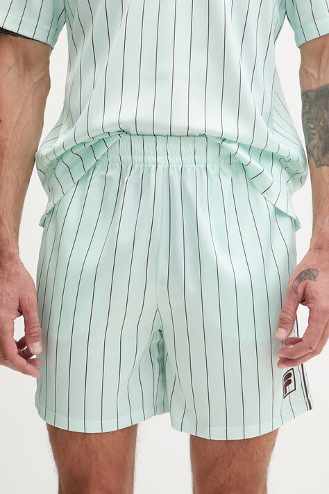 Fila szorty sportowe męskie COVERCIANO turkusowe regular waist FAM1198