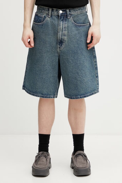 AAPE szorty jeansowe męskie niebieskie regular waist AAPSPMC677XXQ