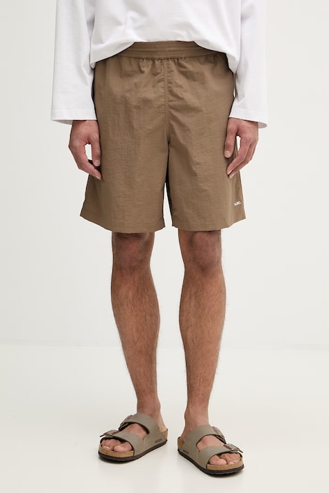 A.P.C. Шорты для мужчин MAILLOT DE BAIN коричневые high waist