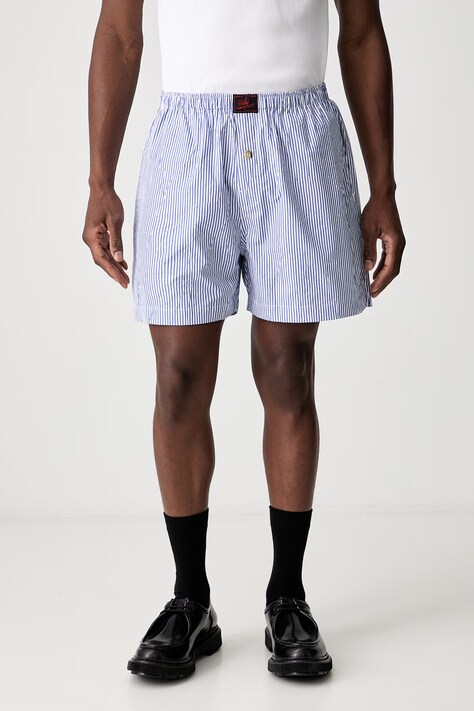 Willy Chavarria WILLY WOVEN BOXER shorts with cotton Men's blue regular waist WCUND0017