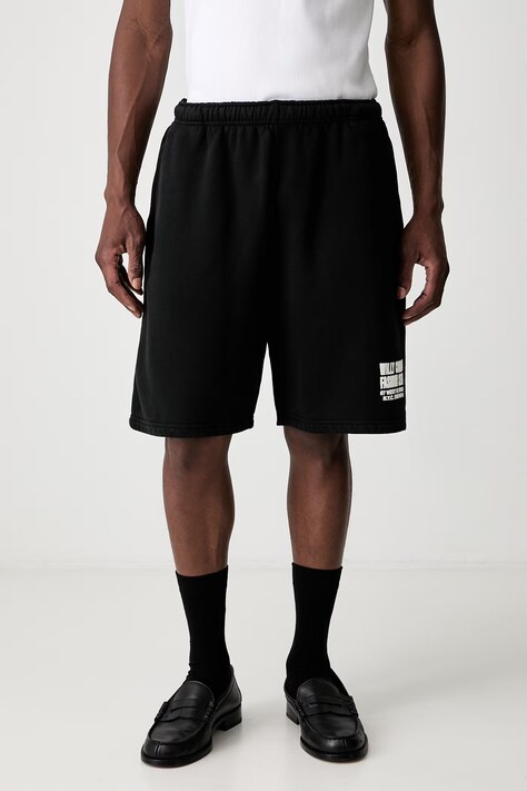 Willy Chavarria FASHION SERVICES sweat shorts cotton Men's black regular waist WCJSY0182