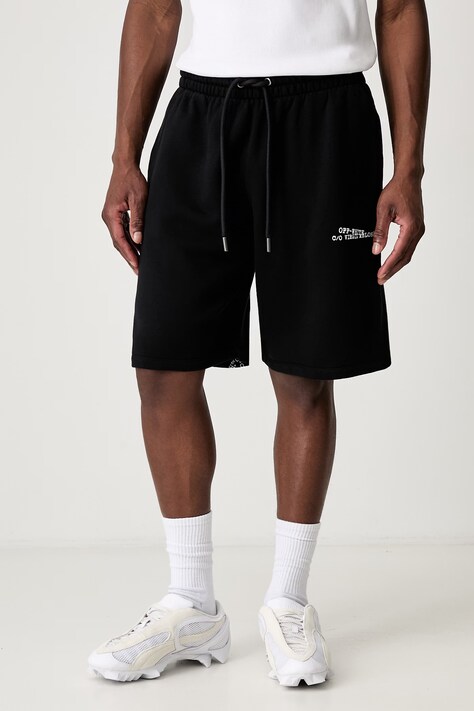 Off-White Type Machine Arrow sweat shorts cotton Men's black regular waist 44MCI013S26F007001