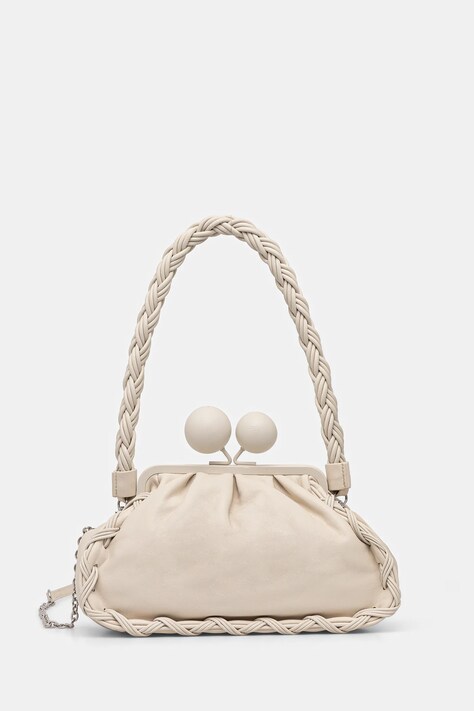 Weekend Max Mara torebka skórzana ALECITO kolor beżowy 2615511144600