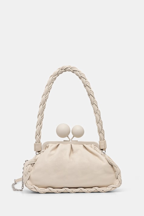 Weekend Max Mara torebka skórzana ALECITO kolor beżowy 2615511144600