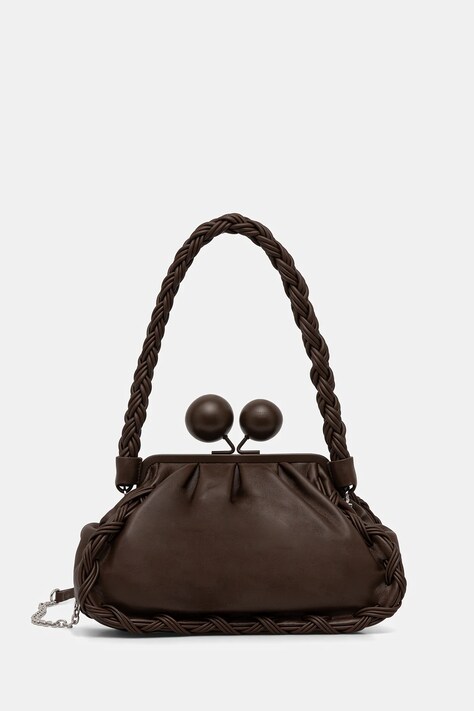 Weekend Max Mara torebka skórzana ALECITO kolor brązowy 2615511144600