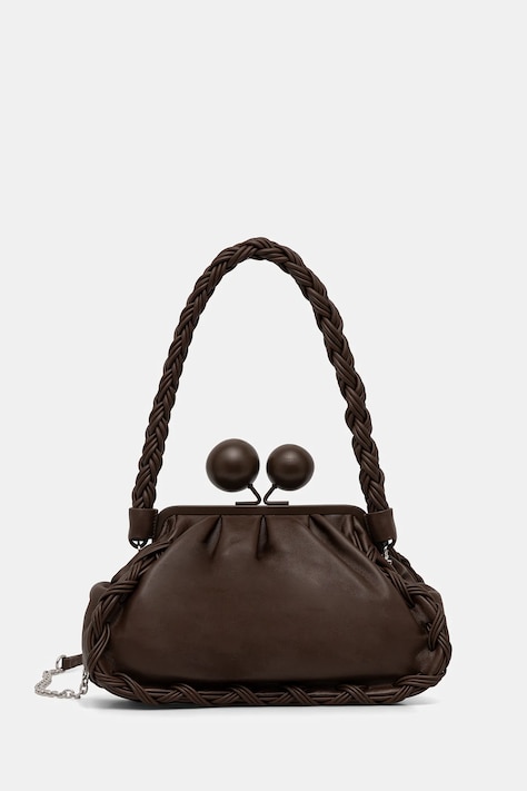 Weekend Max Mara torebka skórzana ALECITO kolor brązowy 2615511144600