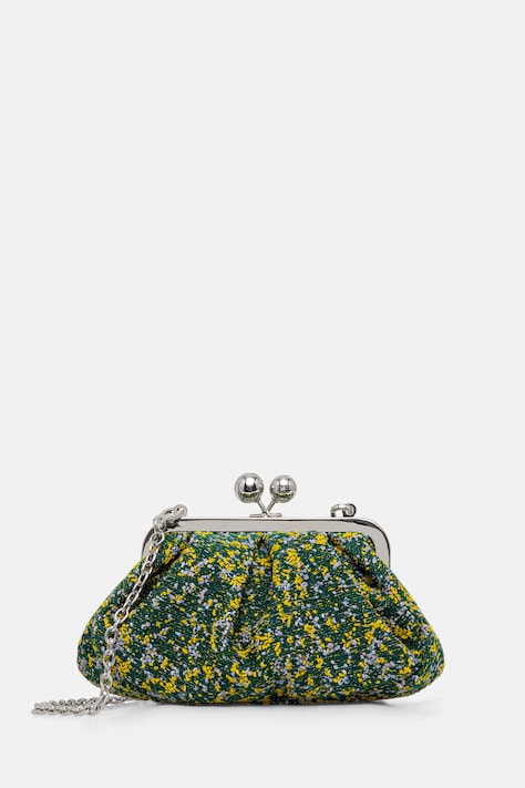 Weekend Max Mara torebka z dodatkiem wełny ACCENNI kolor zielony 2615511154600