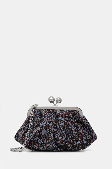 Weekend Max Mara torebka z dodatkiem wełny ACCENNI kolor niebieski 2615511154600