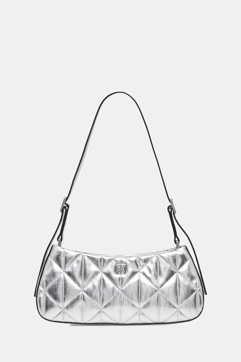 Τσάντα Calvin Klein χρώμα: ασημί, LV04F3445G