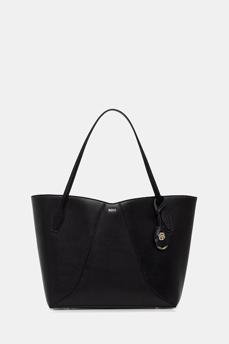 BOSS torebka skórzana NUMAH New Tote kolor czarny 50557985