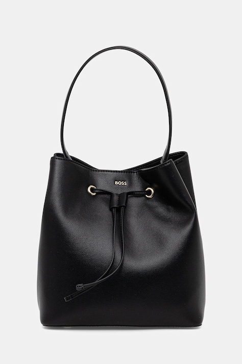 Τσάντα BOSS Sandy Bucket χρώμα: μαύρο, 50558134