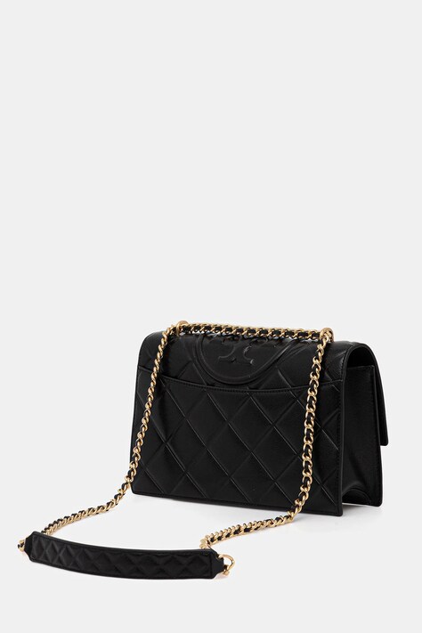 Tory Burch torebka skórzana Fleming kolor czarny 164799-001