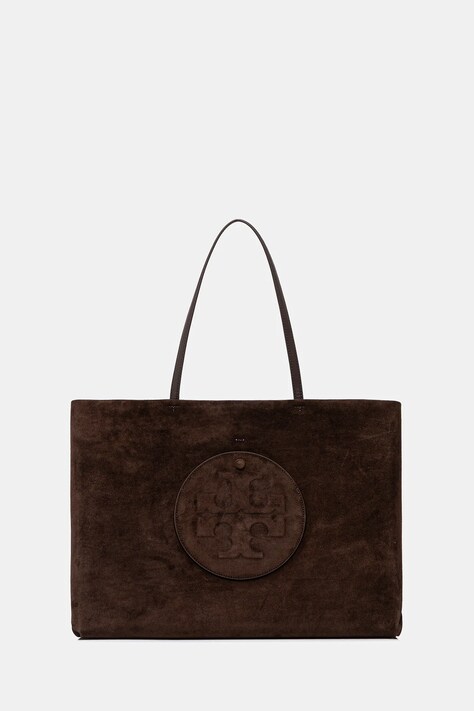 Tory Burch torebka zamszowa Ella Suede kolor brązowy 170980-200