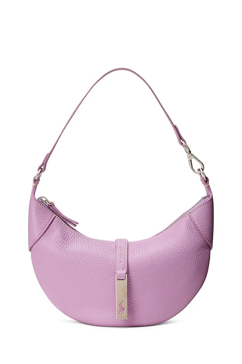 Polo Ralph Lauren torebka skórzana kolor fioletowy 428929940