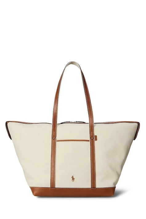 Polo Ralph Lauren borsa a mano in cotone colore beige 428973072