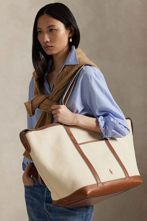 Бавовняна сумка Polo Ralph Lauren — фото 6