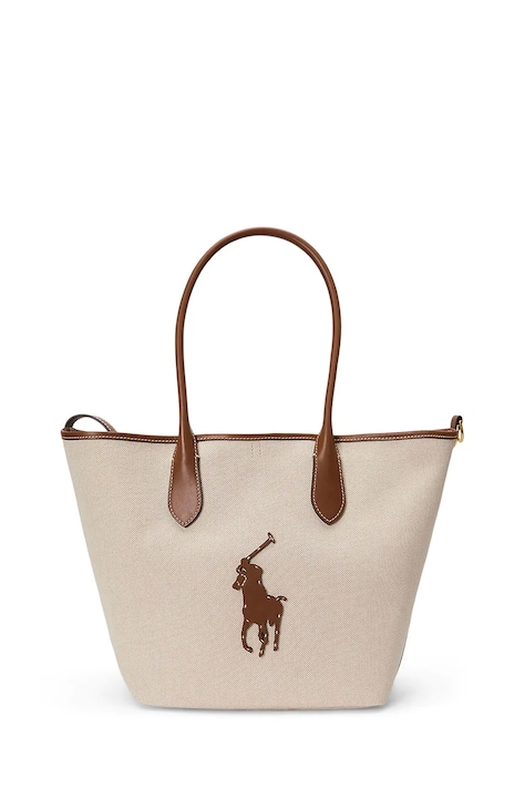 Polo Ralph Lauren torebka kolor beżowy 428P05483