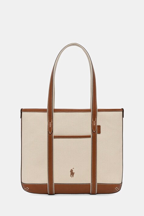 Polo Ralph Lauren torebka kolor beżowy 428P03085