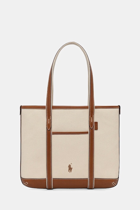 Polo Ralph Lauren torebka kolor beżowy 428P03085