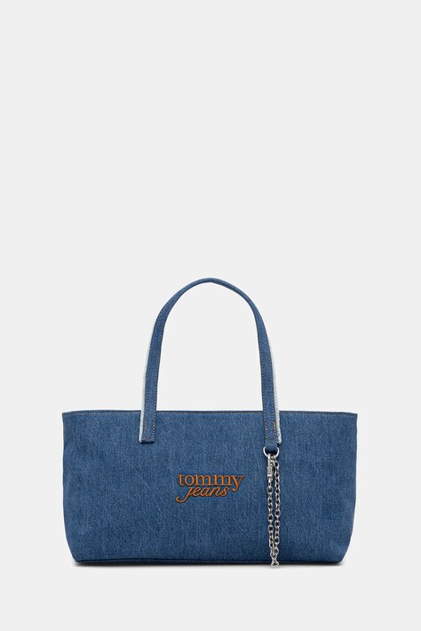 Tommy Jeans torebka jeansowa kolor niebieski AW0AW18576