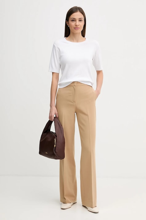 Δερμάτινη τσάντα Tommy Hilfiger χρώμα: καφέ, AW0AW18152