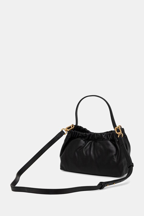 Tommy Hilfiger torebka skórzana kolor czarny AW0AW18306