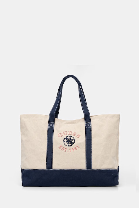 Guess torebka bawełniana kolor beżowy V6RZ04 WL000