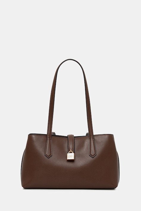 Kožená kabelka Karl Lagerfeld K/AUTOGRAPH hnedá farba, B1W30095