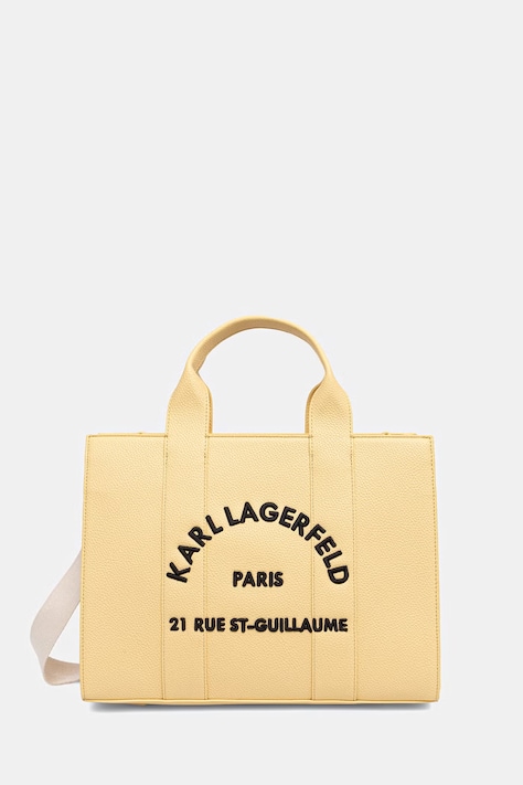 Karl Lagerfeld torebka tote damska z imitacji skóry K/RSG MD żółta B1W30041