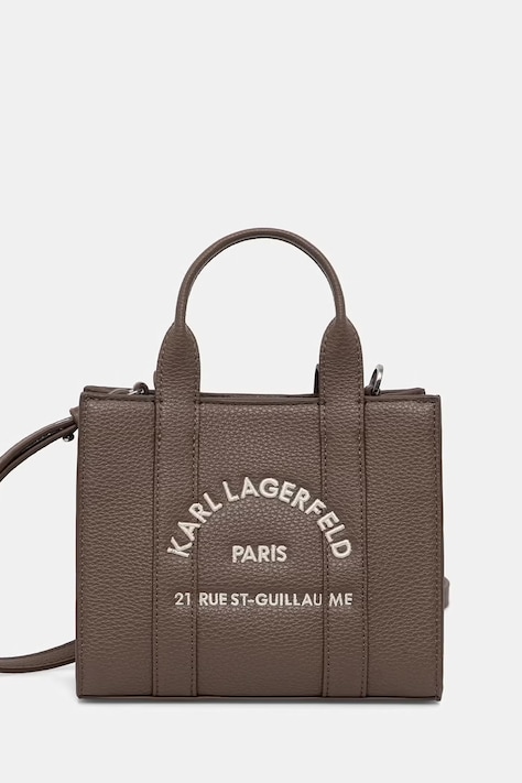Karl Lagerfeld torebka tote damska z imitacji skóry K/RSG MN brązowa B1W30042