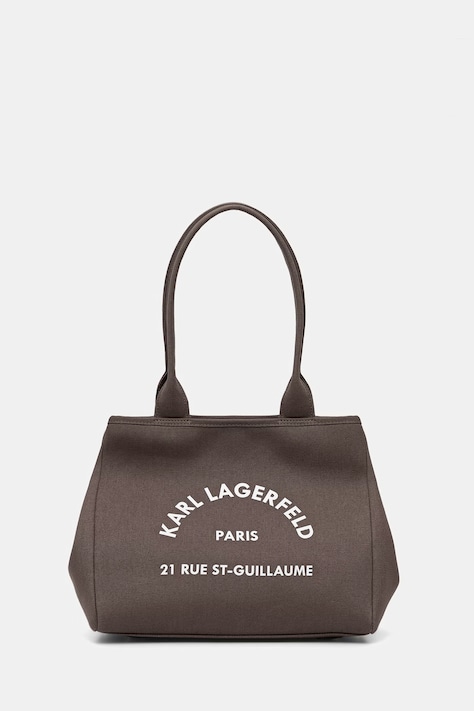 Karl Lagerfeld torebka damska bawełniana K/RSG brązowa B1W50010