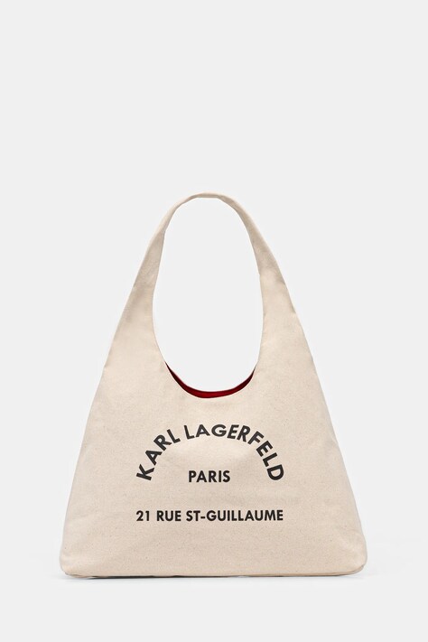 Karl Lagerfeld torebka bawełniana K/RSG kolor beżowy B1W50015