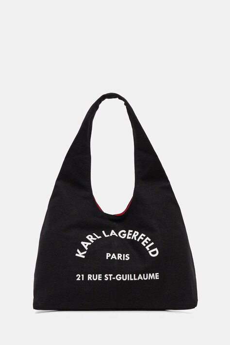 Karl Lagerfeld geantă de bumbac K/RSG culoarea negru, B1W50015