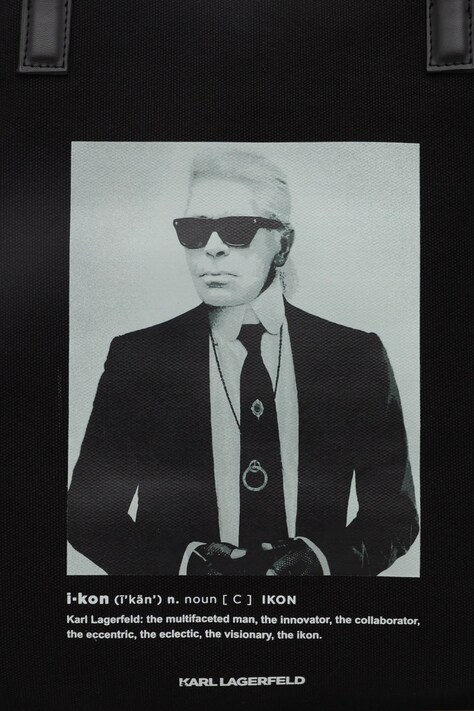 Бавовняна сумка Karl Lagerfeld K/ESSENTIAL — SS26-TOD09I, чорний — фото 4