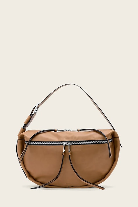 AllSaints torebka shopper damska skórzana brązowa W567XD