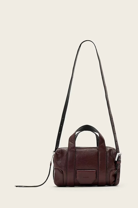 AllSaints torebka skórzana kolor brązowy W510XD