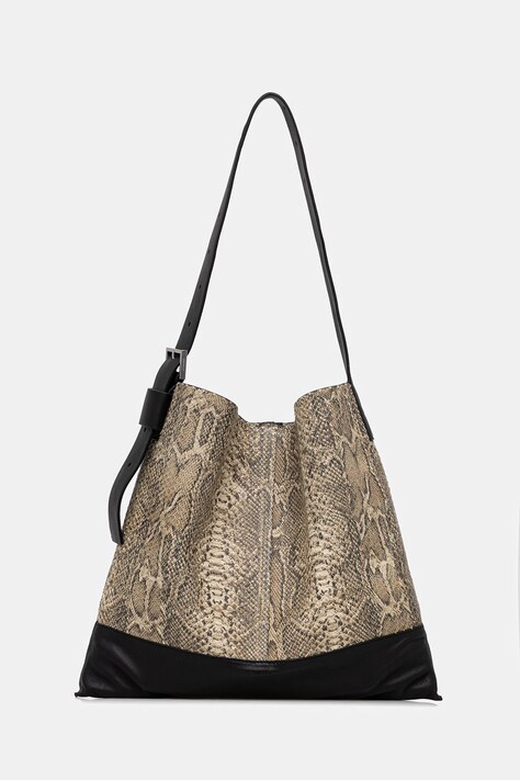 AllSaints torebka skórzana kolor żółty W560XD