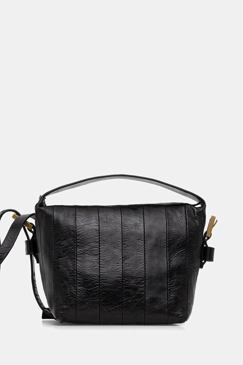 AllSaints torebka skórzana kolor czarny W549XD