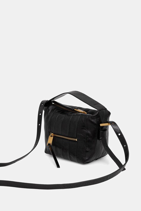 AllSaints torebka skórzana kolor czarny W549XD