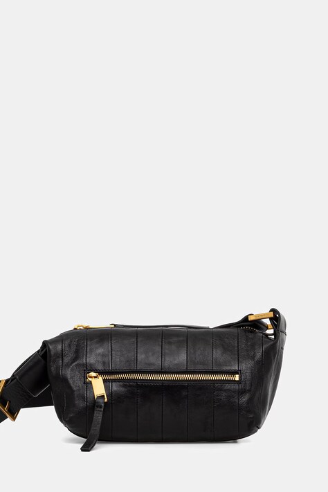 AllSaints torebka skórzana kolor czarny W556XD