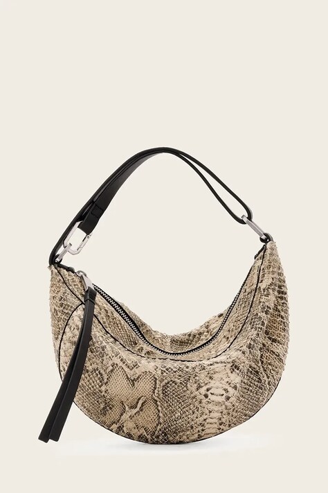 AllSaints torebka skórzana kolor żółty W547XD