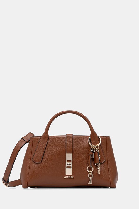 Τσάντα Guess BROOKE χρώμα: καφέ, HWBG98 97060