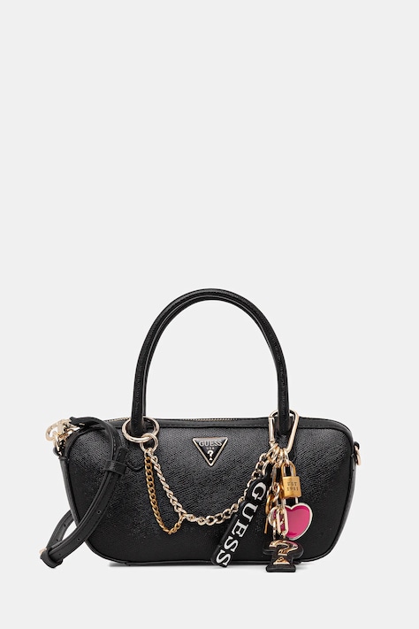 Τσάντα Guess DAVINA χρώμα: μαύρο, HWBG98 99050