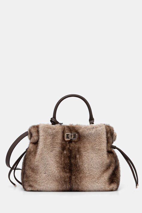 Τσάντα Guess MAVIS χρώμα: καφέ, HWFG96 74070