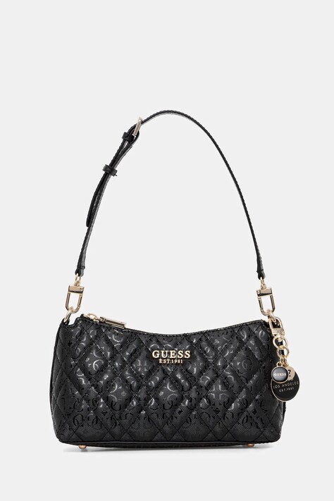 Τσάντα Guess ISEMAY χρώμα: μαύρο, HWGG96 28180