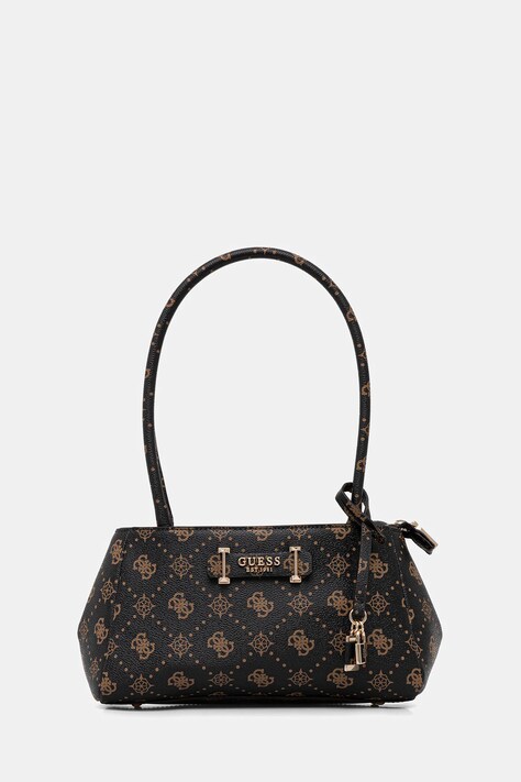 Τσάντα Guess CARRIE χρώμα: καφέ, HWGP98 98080