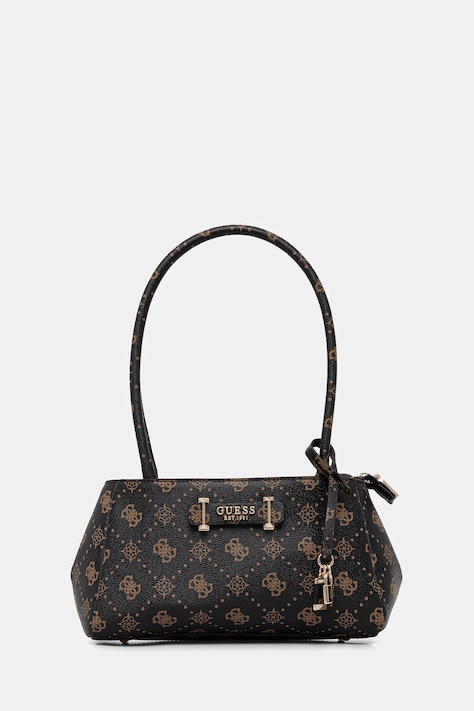 Τσάντα Guess CARRIE χρώμα: καφέ, HWGP98 98080