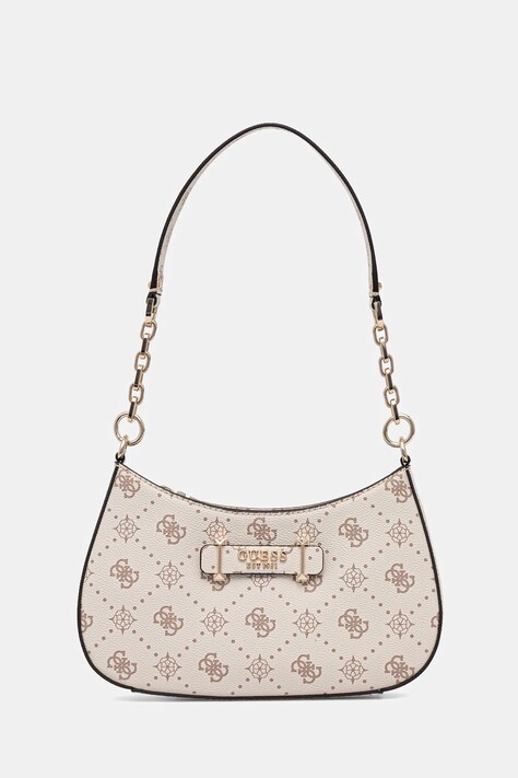 Τσάντα Guess CARRIE χρώμα: μπεζ, HWGP98 98180