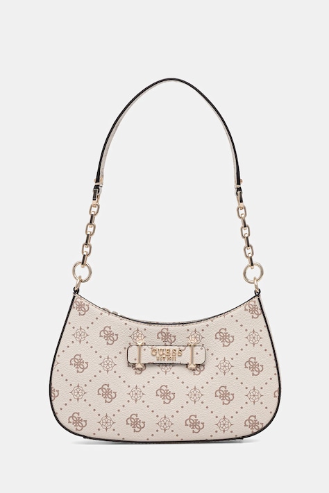 Τσάντα Guess CARRIE χρώμα: μπεζ, HWGP98 98180