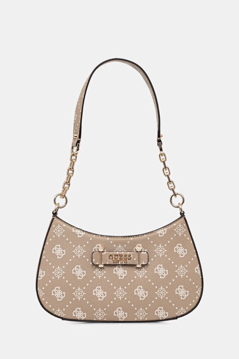 Τσάντα Guess CARRIE χρώμα: μπεζ, HWGP98 98180